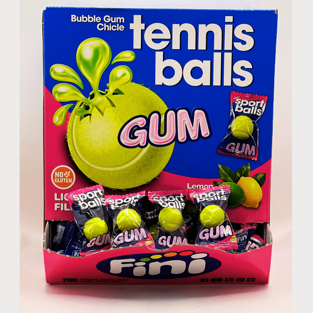 Fini Sport Balls Tennisball Bubble Gum Kaugummi mit flüssiger Füllung, 5g