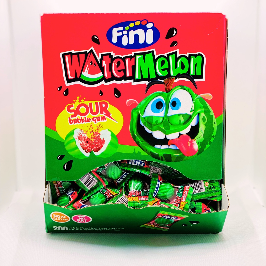 Fini Watermelon Sour Bubble Gum - Kaugummi mit Wassermelonengeschmack, 5g